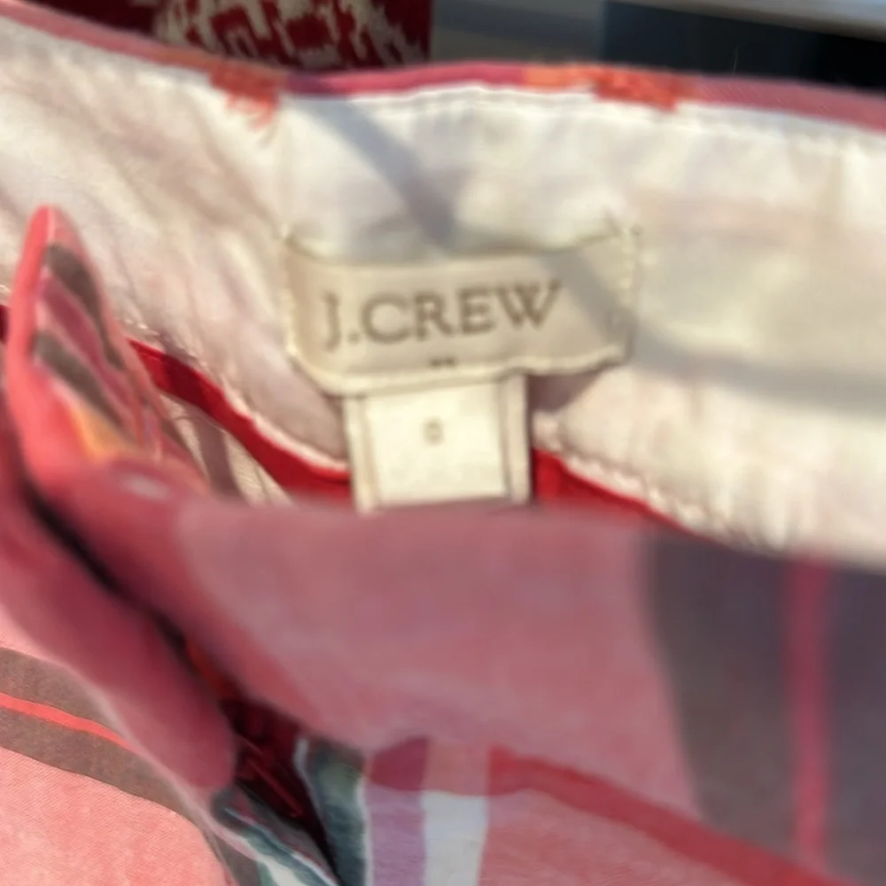 J Crew pink/green/white/yellow plaid 3” shorts size 0